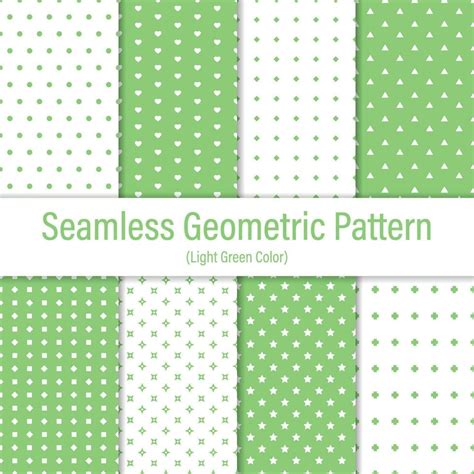 Elegant Light Green And White Seamless Geometric Pattern Set 26273516 ...