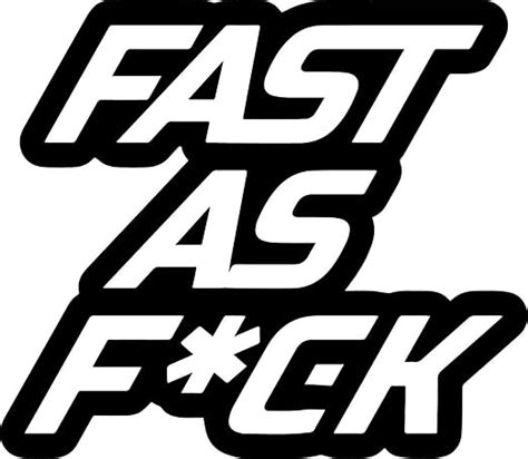 ISEE 360 Fast As Fuck Car Stickers Exterior Decorative Stylish Sporty