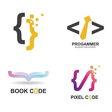 Programming Code Technology Logo Shape Sign Code Vector, Shape, Sign ...