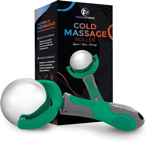 Prime Fitness Ice Roller Ball With Handle Cold Massage