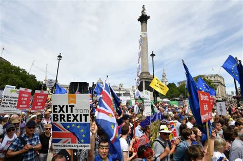 Thousands Of Anti Brexit Protesters March On Westminster To Demand Second Vote Metro News