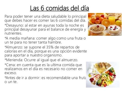 Las 6 Comidas Del Día