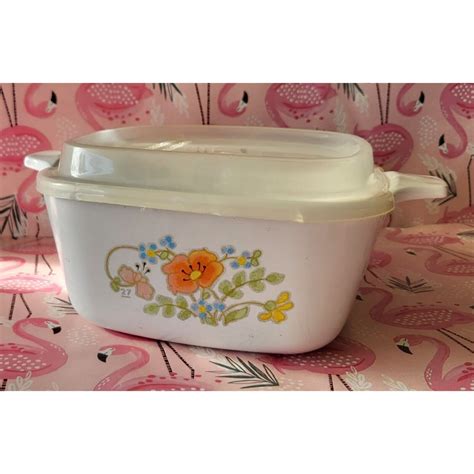 Vintage Corning Ware Wildflower P 43 B Casserole Baking Dish Etsy