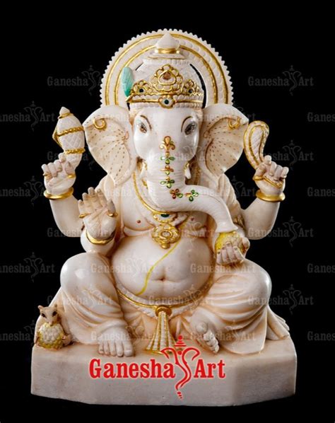 White Marble Ganesha Statue GN 3002 Size 1 Feet To 6 Feet At Rs 25000