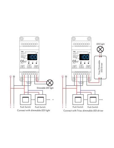 Regulador Ac Triac Dimmer Rf Push Vac