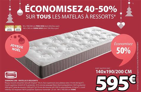 Promo Simmons 200 Matelas à Ressorts chez JYSK iCatalogue fr