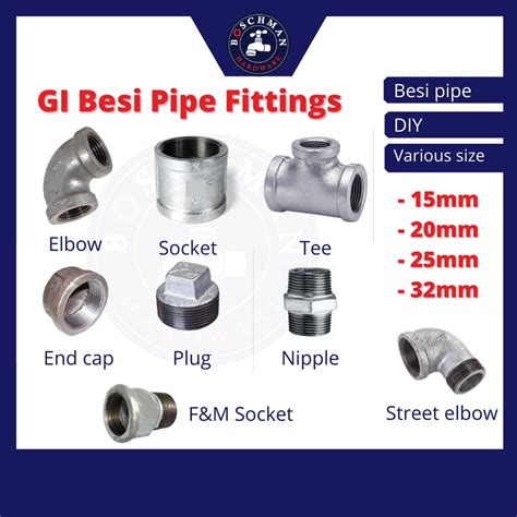 Gi Pipe Fittings Gi Galvanized Iron Joint Fittings Connector Besi