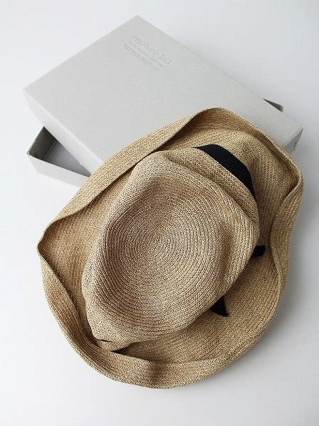 mature ha マチュアーハ BOXED HAT cm brim grasgrain ribbon 帽子ボックスハットHAT