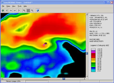 NEXRAD Level-III Tornado Vortex Signature and Reflectivity Data ...