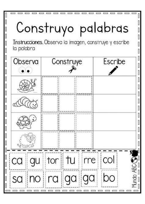 Construye Palabras Exercise Live Worksheets