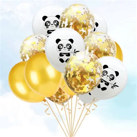 15 PCS PANDA DEKOR Geburtstag Dekoration Luftballons Girlandendekor EUR