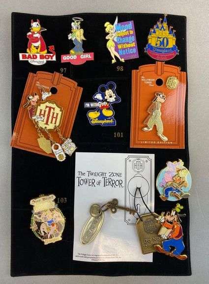 Group Of 11 Disney Enamel Pins Matthew Bullock Auctioneers