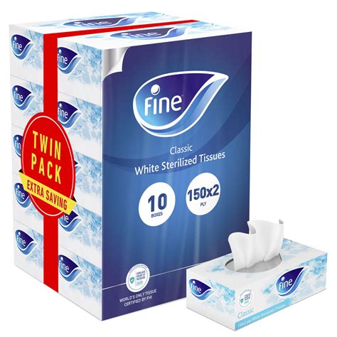 Fine Facial Tissues Classic White 2ply 10 X 150 Sheets Price In Uae