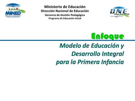 Ppt Enfoque Modelo De Educaci N Y Desarrollo Integral Para La Primera