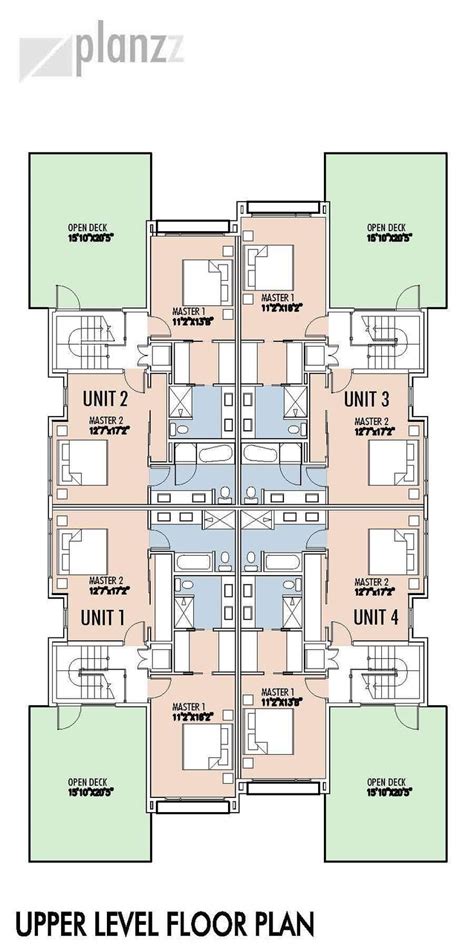 Modern Fourplex Floor Plans Floorplans Click