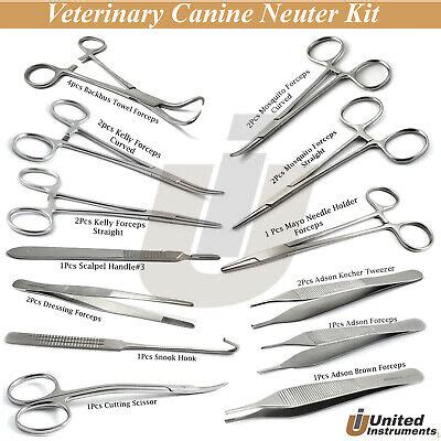 Feline Spay Pack Kit Contain Basic Surgery Instruments Set Surgical