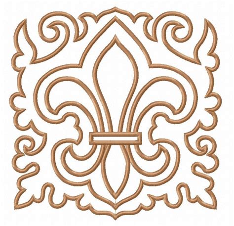 Fleur De Lis Applique Machine Embroidery Design Fleur De Etsy