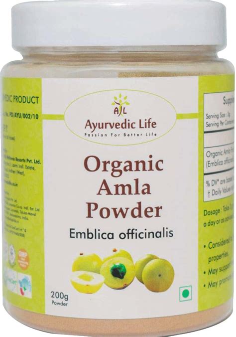 Buy AL AYURVEDIC LIFE ORGANIC AMLA POWDER 200 GMS PACK OF 4 Online