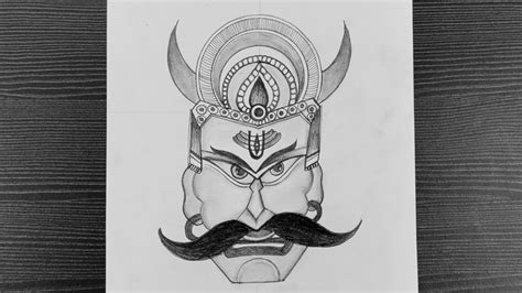 How To Draw Ravan Step By Step Dussehra Drawing Easy Easy Drawing