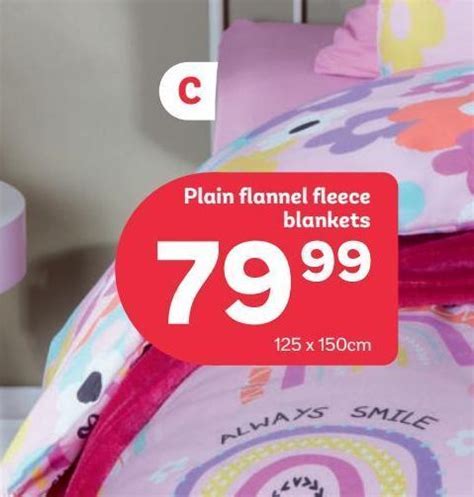 Plain Flannel Fleece Blankets Offer At Pep