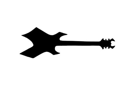 Warlock Guitar Silhouette Vinyl Decal - Etsy