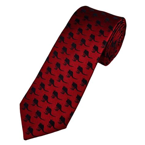 Tresanti Reale Red With Navy Blue Kangaroo Designer Silk Mens Novelty