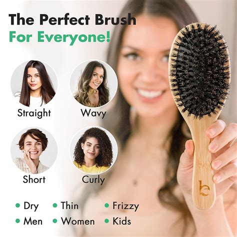 Beauty By Earth Boar Hair Brush For Fine And Thick Hair Mens And Womens Boar Bristle Brush 100