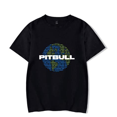 Pitbull Mrworldwide Rapper T Shirt Merch For Womenmen Unisex O Neck