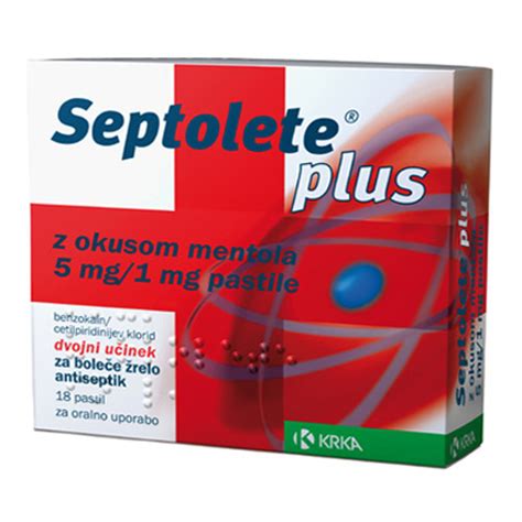 Septolete Plus Z Okusom Mentola Prvalekarna