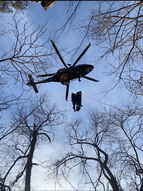 Msp Chopper Firefighters Help Woman Who Fell Off Cliff Face In Western