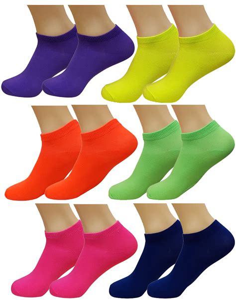 Debra Weitzner Womens Low Cut Ankle Socks No Show Colorful Pattern Fun Socks 12 Pair