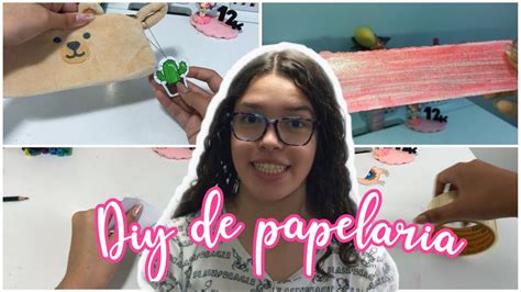 DIY DE PAPELARIA MATERIAL ESCOLAR AESTHETIC YouTube