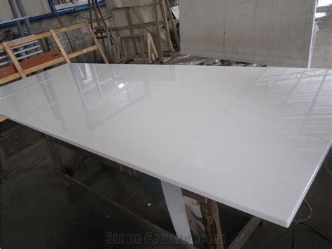 Pure White Artificial Marble Slabs From China StoneContact