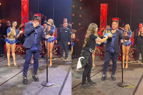 Leonardo Se Emociona Ao Ganhar Surpresa Pelos Anos Durante Show