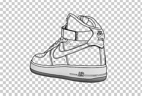 Air Force Nike Drawing Shoe High Top Png Clipart 500 X Air Force 1