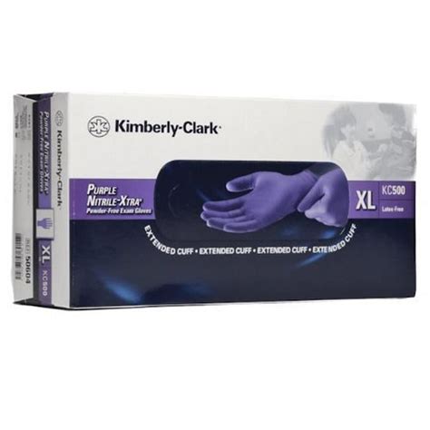 Kimberly Clark Purple Nitrile Exam Gloves Extra Large Walmart