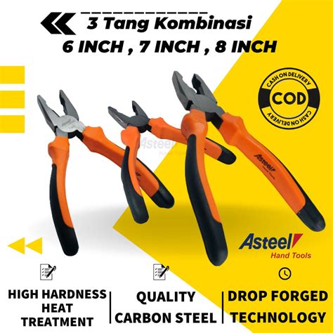 Jual Asteel Pcs Tang Kombinasi Inchi Inchi Inchi Linesman