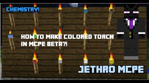 Chemistry Vid 3 How To Make Colored Torches In Mcpe Jethro Mcpe Youtube