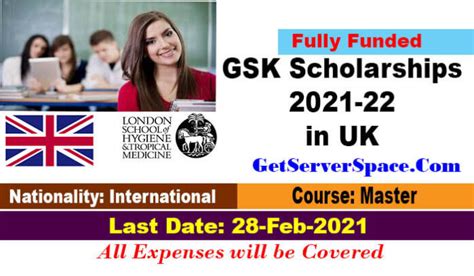 Gsk Scholarships 2021 22 In The United Kingdom For Masters