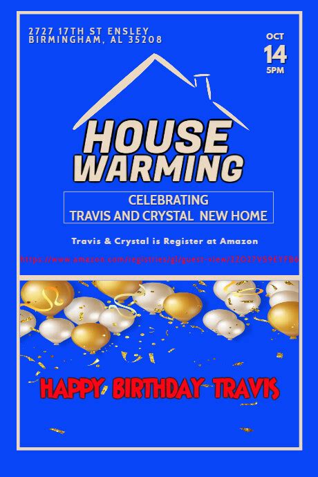 House Warming Party Invitation Template Postermywall