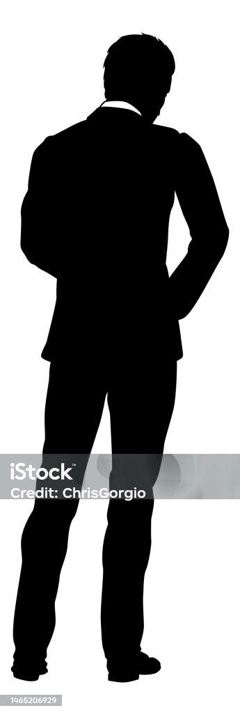 Business Man In Suit Silhouette Person Stock Illustration - Download ...