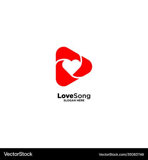 Love Song Logo Design Template Royalty Free Vector Image