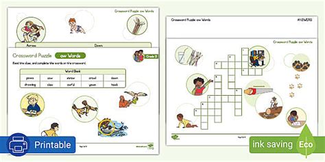 Grade 3 Phonics Crossword Puzzle Aw Teacher Made Twinkl