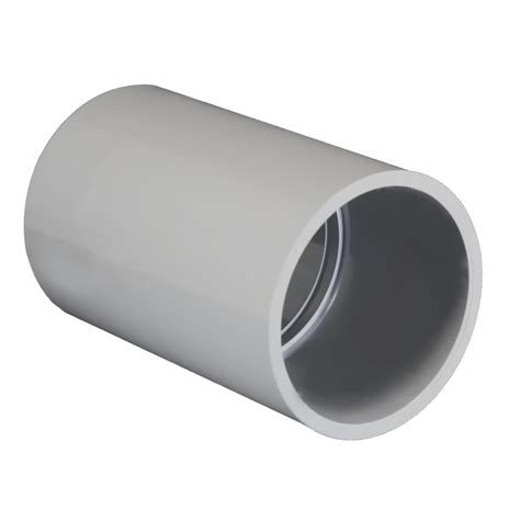 2 In Schedule 40 Long Line Center Stop Coupling CANTEX PVC Pipe And