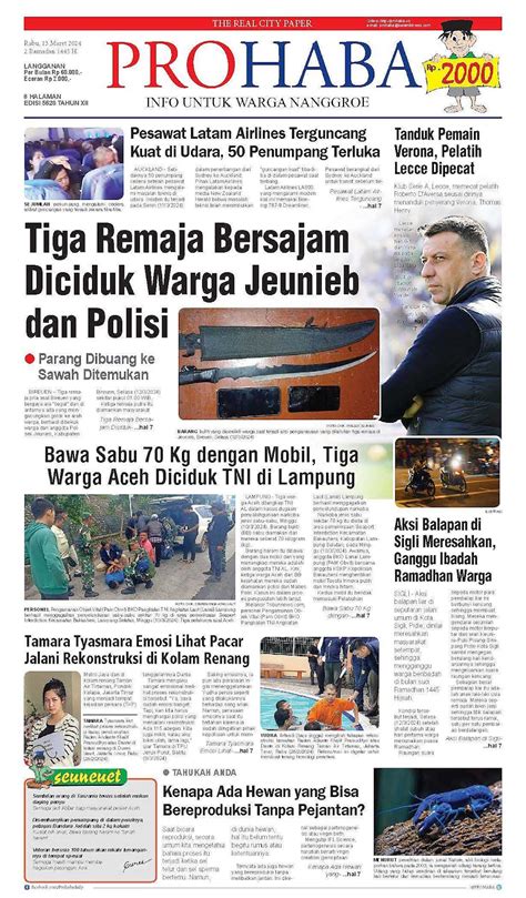 Prohaba Edisi Rabu Maret Prohaba Jejak Penerbitan Koran