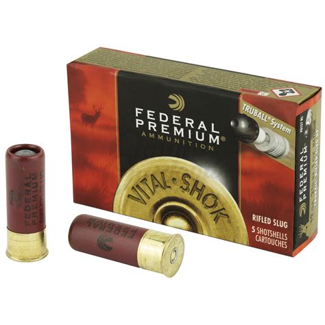 Notify Me Federal Vital Shok Truball Ammo 12 Gauge 2 3 4 Rifled Slug 5 Rounds Omaha Outdoors