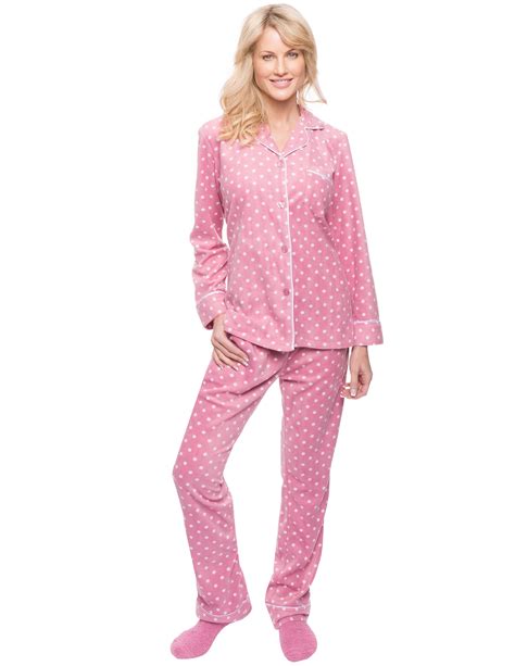 Womens Microfleece Pajama Sleepwear Set Noble Mount