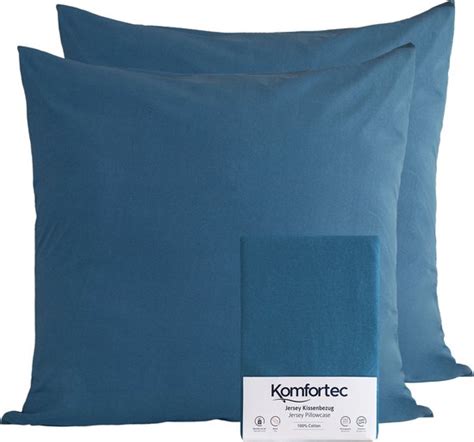 Komfortec Set Van 2 Premium Jersey Kussenslopen 50x50 Cm Superzachte