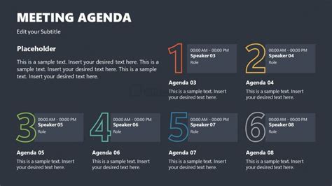 Meeting Agenda Template Slide with Digits - SlideModel