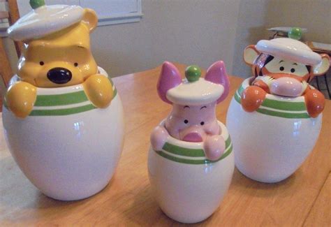 Winnie The Pooh Canister Set Disney Direct Piglet Tigger Peek A Boo